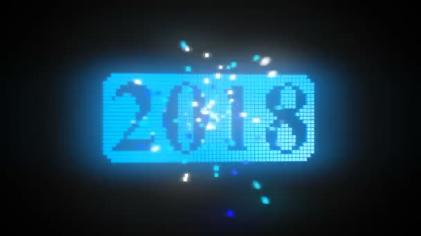 Yeni yıl 2018 Intro — Stok video