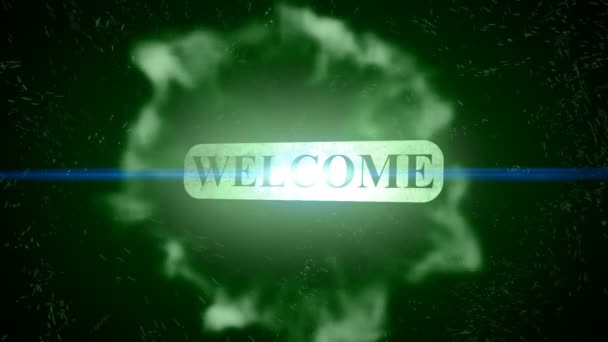 Welcome Text Banner Intro Outro — Stock Video