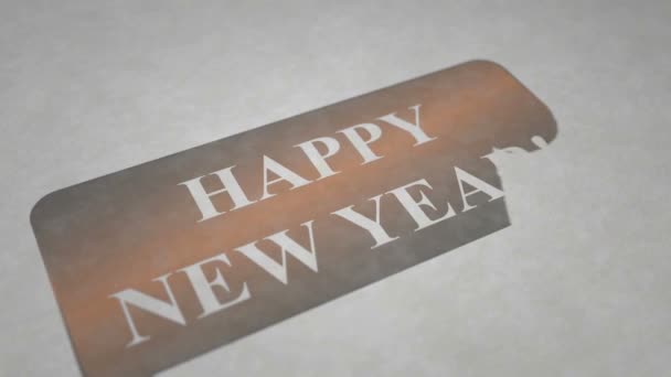Szczęśliwego Nowego Roku Tekst Transparent Szczęśliwego Nowego Roku Intro Outro — Wideo stockowe