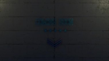 Coming soon text banner intro outro. Coming soon animation title reveal.