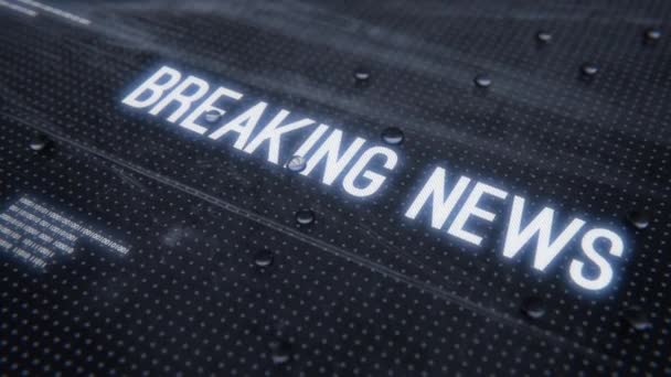 Breaking News Text Banner Intro Outro Dernières Nouvelles Titre Révéler — Video