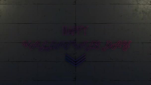 Happy Valentines Day Intro Outro Text Banner Happy Valentines Day — Stok video