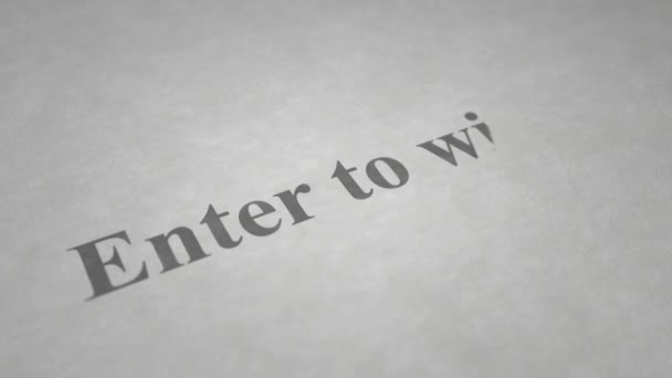 Entrez pour gagner la bannière de texte publicitaire intro outro. Entrez pour gagner le titre révéler .