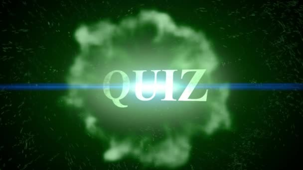 Quiz Intro Outro Reklam Text — Stockvideo