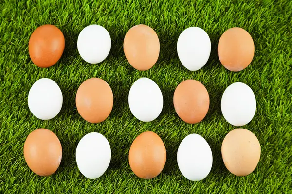 Великодні Яйця Зеленій Траві — стокове фото