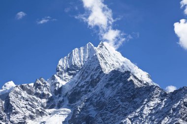 Everest 'e kadar, Khumbu Vadisi, Sagarmatha Ulusal Parkı, Nepal Himalayaları.