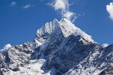 Everest 'e kadar, Khumbu Vadisi, Sagarmatha Ulusal Parkı, Nepal Himalayaları.
