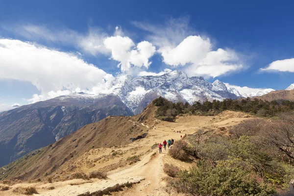 Himalayas Nepal Cirka Novembre 2017 Randonneurs Route Vers Camp Base — Photo