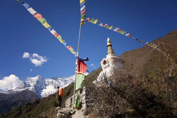 Nepal Sutren Ursprünglich Auf Stoffbanner Geschrieben Wurden Als Gebetsfahnen Andere — Stockfoto