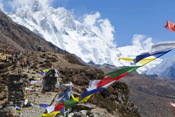 Nepál Szútrák Eredetileg Rongyokra Írva Imazászlóként Kerültek Világ Más Részeire — Stock Fotó