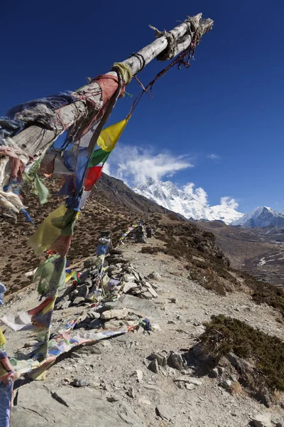 Nepal Sutren Ursprünglich Auf Stoffbanner Geschrieben Wurden Als Gebetsfahnen Andere — Stockfoto