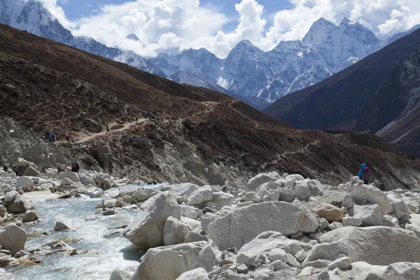 Espectacular Camino Campamento Base Del Everest Valle Khumbu Parque Nacional — Foto de Stock