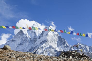 Başlangıçta bez pankartlar üzerine yazılmış olan Nepal Sutras, dünyanın diğer bölgelerine dua bayrağı olarak gönderildi..