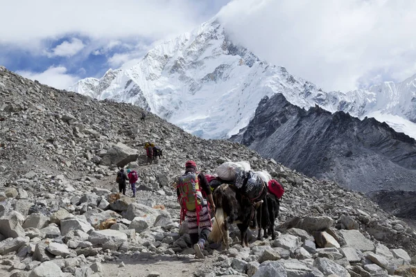 Himalayas Nepal Cirka November 2017 Turisté Cestě Everest Base Camp — Stock fotografie