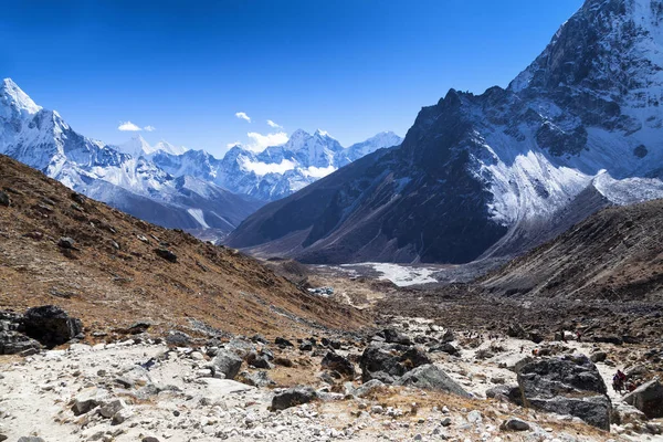 Дорога Базовому Лагерю Эверест Долине Кхумбу Национальному Парку Сагарматха Непальским — стоковое фото