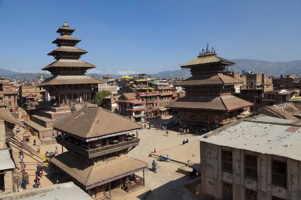Katmandu Nepal Cirka Noviembre 2017 Vista Aérea Del Abarrotado Templo — Foto de Stock