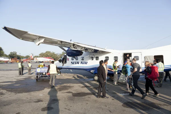 Peru Nazca Circa Ottobre 2019 Piccolo Aereo All Aeroporto Nazca — Foto Stock