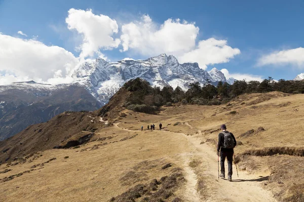 Himalayas Nepal Cirka Noviembre 2017 Caminantes Camino Campamento Base Del — Foto de Stock