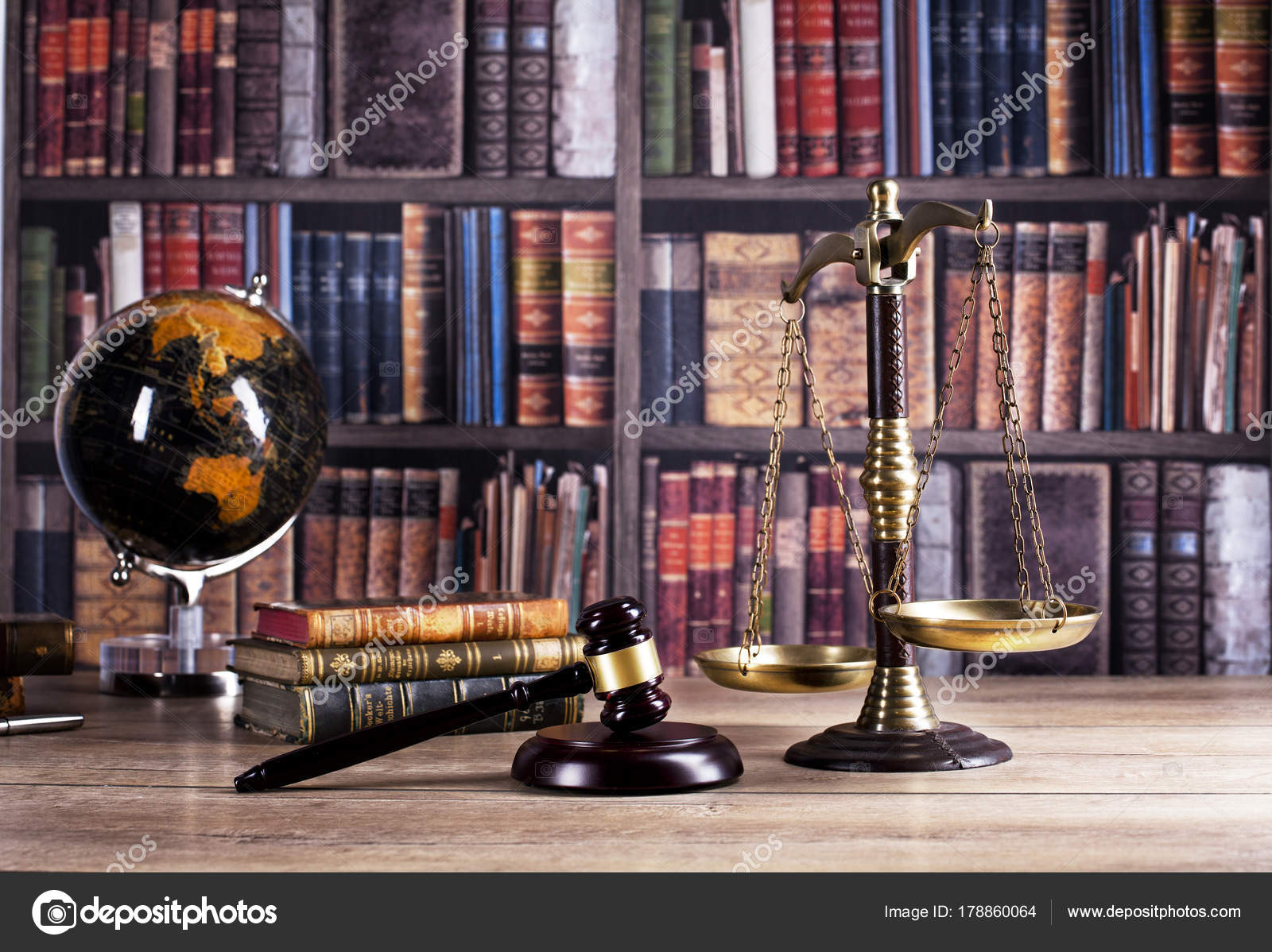 Judge's Gavel Scales Justice Law Books Background Legal Office Stock Photo  by ©lusia83 178860064