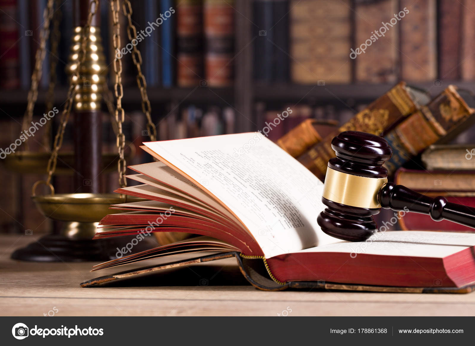 Wooden Judge's Gavel Scales Justice Law Books Background Legal Office Stock  Photo by ©lusia83 178861368