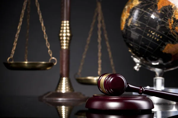 Judge Gavel Scales Justice — Stock Photo, Image