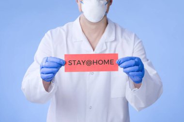 Coronavirus Karantina, evde kalın. Pandemik. Coronavirüs salgını.