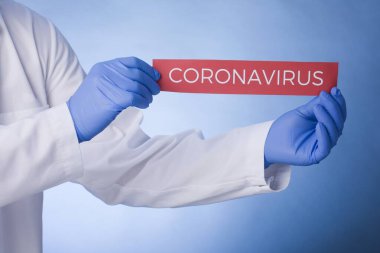 Coronavirus Karantina, evde kalın. Pandemik. Coronavirüs salgını.