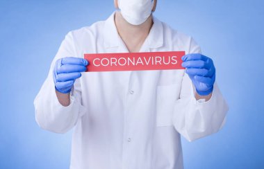 Coronavirus Karantina, evde kalın. Pandemik. Coronavirüs salgını.