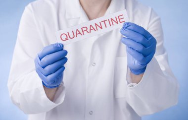 Coronavirus Karantina, evde kalın. Pandemik. Coronavirüs salgını.