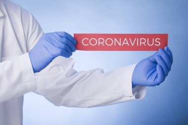 Coronavirus Karantina, evde kalın. Pandemik. Coronavirüs salgını.