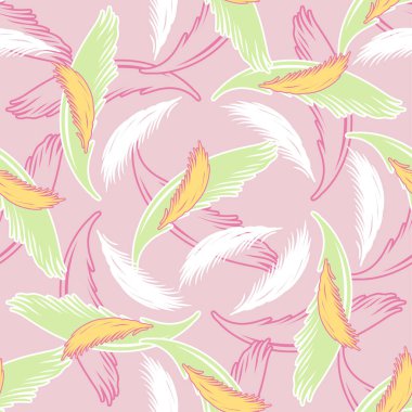 Hafif tüylü vektörsüz desen.