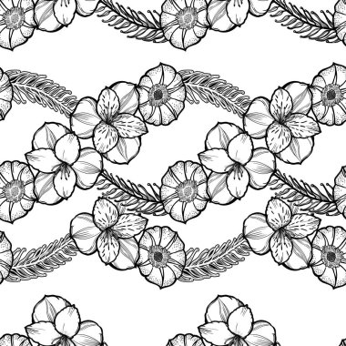 Bahar çiçekleri pürüzsüz desen. Zarif çiçek arkaplanı, romantik dekorasyon..