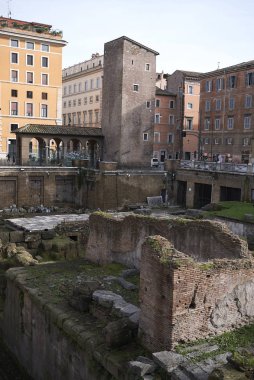 Roma, İtalya - 3 Şubat 2020: Largo Arjantin 'in kutsal bölgesinin manzarası