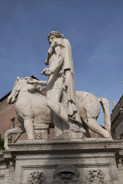 Rome Italy February 2020 Statue Capitoline Hill Cordonata — Stock Photo, Image