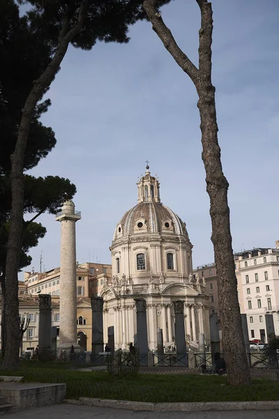 Rom Italien Februari 2020 Utsikt Över Trajan Forum — Stockfoto