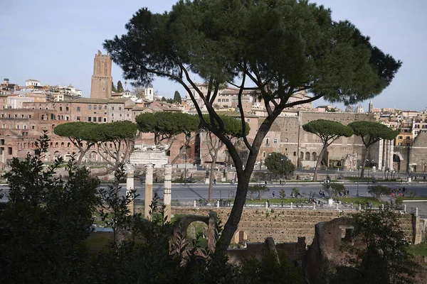 Róma Olaszország 2020 Február Augustus Fórum Megtekintése — Stock Fotó