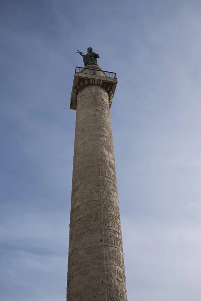 Rom Italien Februari 2020 Utsikt Över Trajan Kolumn — Stockfoto