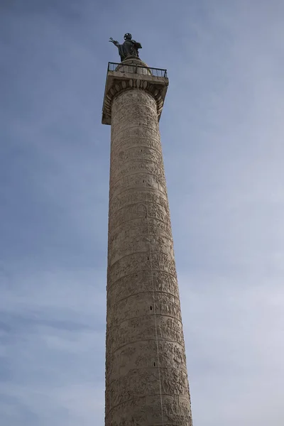 Rom Italien Februari 2020 Utsikt Över Trajan Kolumn — Stockfoto