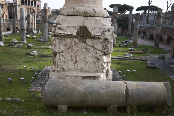 Rome Italy February 2020 View Trajan Column — Stock Photo, Image