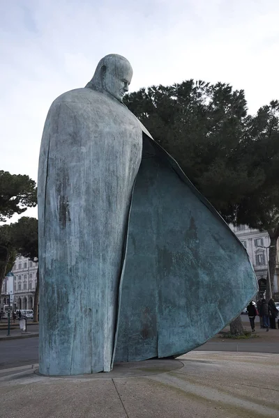 Roma Itália Fevereiro 2020 Vista Estátua Karol Wojtyla — Fotografia de Stock