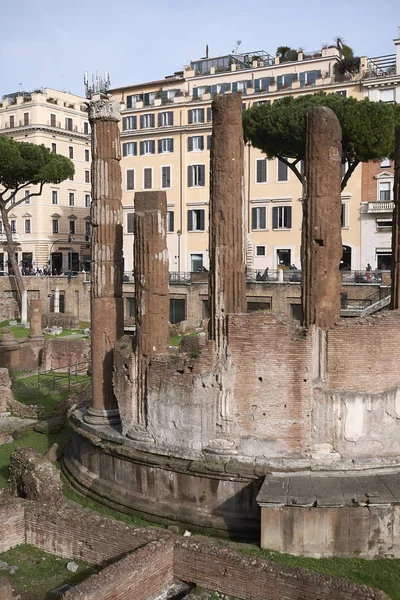 Rom Italien Februar 2020 Blick Auf Die Heilige Stätte Largo — Stockfoto