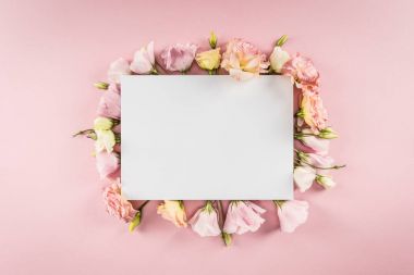 Beautiful flowers and blank card clipart