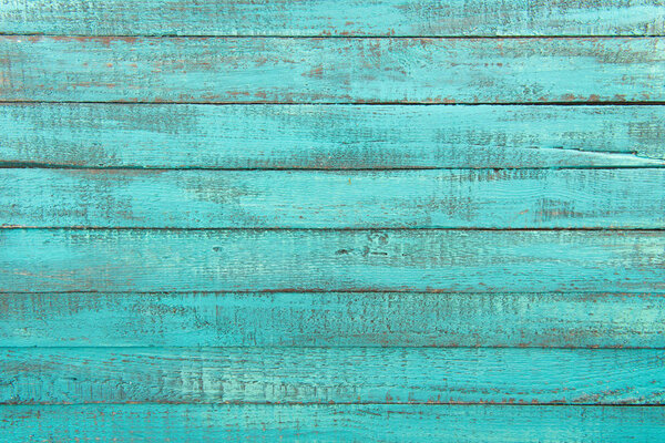 Turquoise wooden background