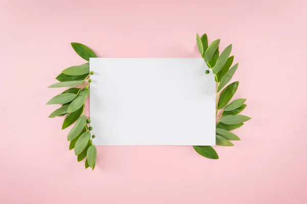 Tomma kort med gröna blad — Stockfoto