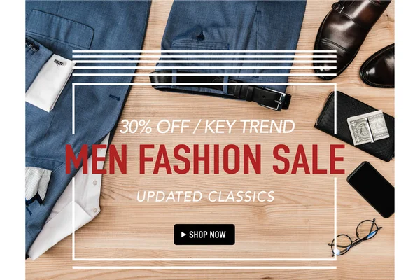 Homens moda venda banner — Fotografia de Stock