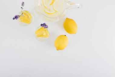 fresh citrus drinks with lavender clipart