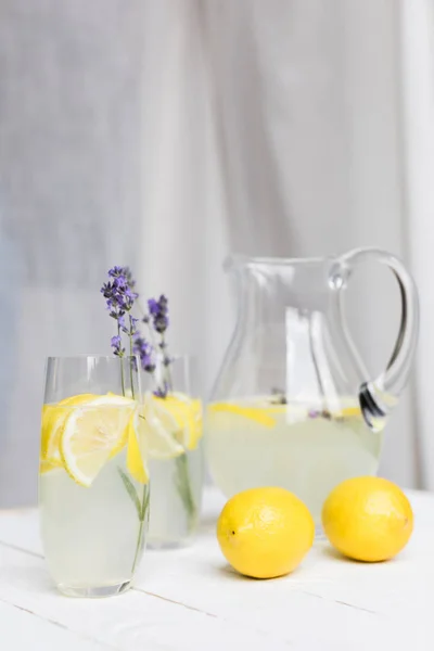 Citrus lemonade with lavender — Stock Photo, Image