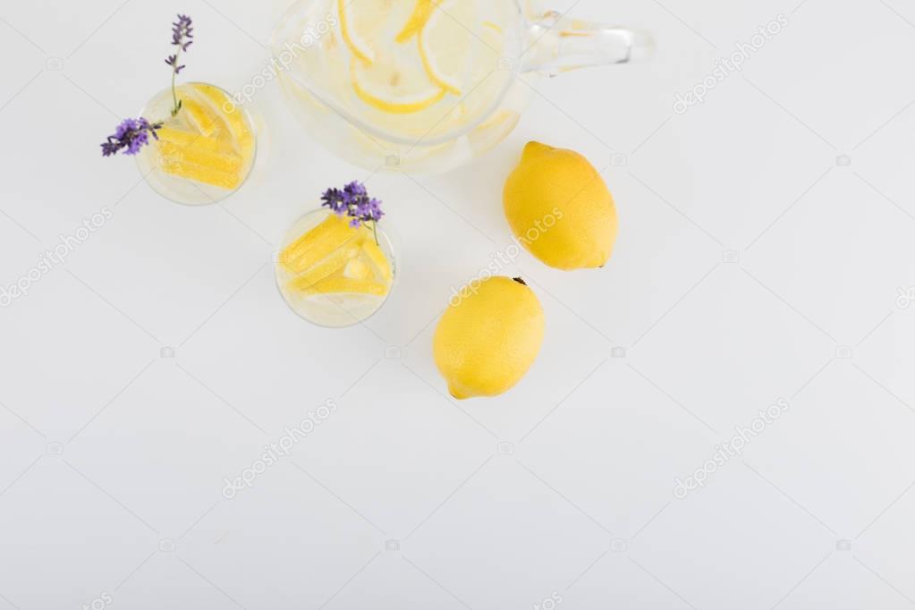 fresh citrus drinks with lavender
