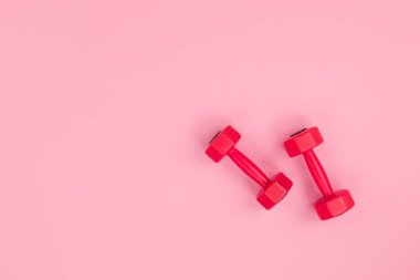 fitness için kırmızı halter