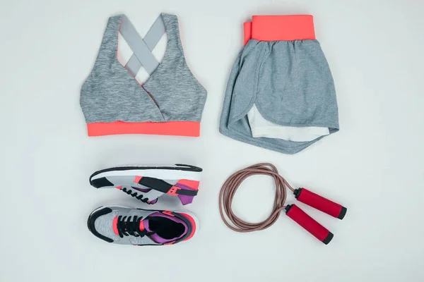 Sprzęt fitness i Odzież sportowa — Zdjęcie stockowe